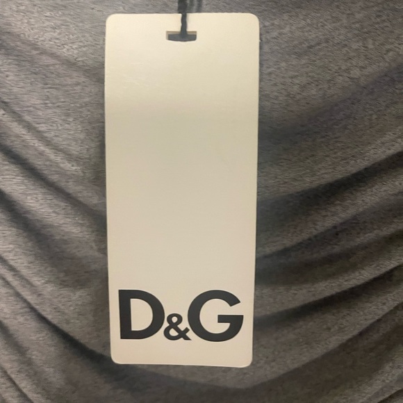 Grey silk and cotton ruched Dolce & Gabbana NEW - Picture 4 of 4